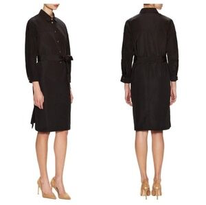 New Escada Snap-Front Belted Safari Shirtdress